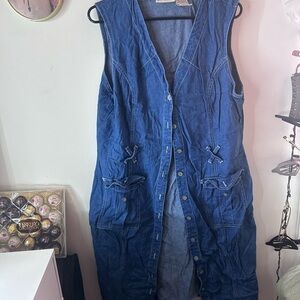 Faded Glory Classic Blue Denim Vest